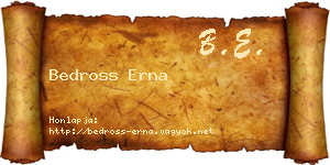 Bedross Erna névjegykártya